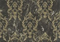 Обои Decori-Decori Carrara 2 83611 Винил на флизелине (1,06*10,05) Черный/Золотой, Дамаск — фото 2, Обои для стен