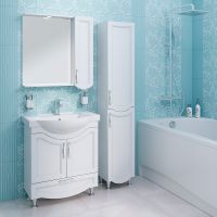 Тумба под раковину Runo Неаполь 75 00-00001034 Белая — фото 5, Тумбы под раковину