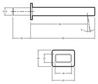 Товар: Излив для смесителя Jacob Delafon Strayt E37344-CP Хром - фото 2 Излив для смесителя Jacob Delafon Strayt E37344-CP Хром — фото 2, Комплектующие для душевого оборудования