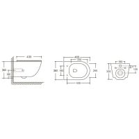 Унитаз Ceruttispa Orlter Aria Tornado CT9955 подвесной с сиденьем Микролифт — фото 7, Подвесные унитазы