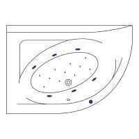 Акриловая ванна Excellent Aquarella 170x110 L WAEX.ARL17.RELAX.GL с гидромассажем — фото 7, Ванны