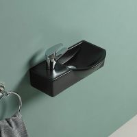 Раковина WeltWasser Aisbach 7940 MT-BL L 40 10000008688 Черная матовая — фото 2, Мини-раковины