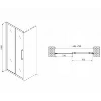 Товар: Душевая дверь Abber Schwarzer Diamant 170 AG30170MH профиль Хром стекло матовое - фото 5 Душевая дверь Abber Schwarzer Diamant 170 AG30170MH профиль Хром стекло матовое — фото 5, Душевые двери в нишу