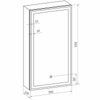 Зеркальный шкаф Континент Mirror Box black Led 35 L МВК063 с подсветкой Черный — фото 9, Зеркальные шкафы в ванную