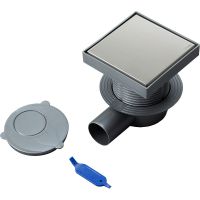 Душевой трап Logan L005-150 306896 с решеткой Нержавеющая сталь / под плитку — фото 1, Трапы для душа