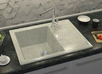 Товар: Кухонная мойка Bergg Z150 B150Q010 Светло-серая - фото 3 Кухонная мойка Bergg Z150 B150Q010 Светло-серая — фото 3, Кухонные мойки