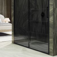 Товар: Душевая дверь Maybah Glass MGD-1284-6 1200x1950 раздвижная профиль Черный стекло графитовое - фото 4 Душевая дверь Maybah Glass MGD-1284-6 1200x1950 раздвижная профиль Черный стекло графитовое — фото 4, Душевые двери в нишу