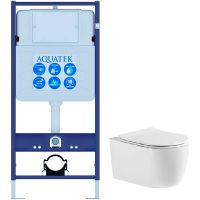 Комплект унитаза с инсталляцией Aquatek с сиденьем Микролифт арт-Set AQUATEK ЕВРОПА New cm — фото 3, Комплекты унитаз + инсталляция