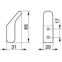 Крючок Keuco Collection Moll 12715 010000 Хром — фото 2, Крючки для полотенец