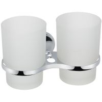 Стакан для зубных щеток Grampus Laguna GR-7807 двойной Хром — фото 1, Стаканы для зубных щеток