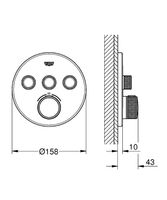 Смеситель для душа Grohe Grohtherm SmartControl 29121000 с термостатом Хром — фото 5, Смеситель для душа
