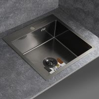 Кухонная мойка Fabia 50х45 Графит арт-50453G — фото 4, Кухонные мойки