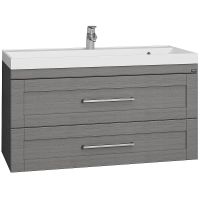 Тумба под раковину СанТа Венера 100 221021 подвесная Дуб серый — фото 1, Тумбы под раковину