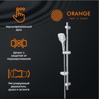 Комплект смесителей Orange Thermo с термостатом Хром арт-T19-311cr — фото 4, Готовые комплекты для ванной комнаты