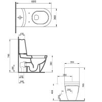 Товар: Унитаз компакт Bocchi Taormina 1017-005-0129 Черный глянцевый без бачка и сиденья - фото 4 Унитаз компакт Bocchi Taormina 1017-005-0129 Черный глянцевый без бачка и сиденья — фото 4, Унитазы