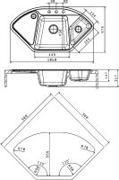 Кухонная мойка Florentina Капри-1060 20.185.J1060.201 Жасмин — фото 4, Кухонные мойки