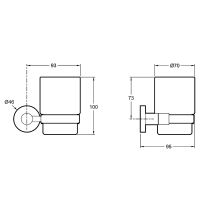 Стакан для зубных щеток Jacob Delafon Classique E77825-CP Хром — фото 2, Стаканы для зубных щеток