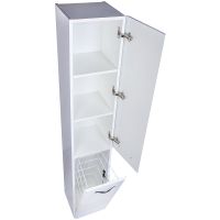 Шкаф пенал Style Line Каре Люкс Plus 30 с бельевой корзиной Белый арт-СС-00002325 — фото 3, Пеналы для ванной комнаты