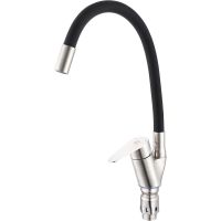 Смеситель для кухни Ростовская Мануфактура Сантехники SUS126BL-016F Нержавеющая сталь Черный — фото 1, Смесители