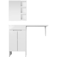 Тумба с раковиной Orange Sistema 120 L STD-120TUW+RAL Белая глянцевая — фото 13, Тумбы с раковиной