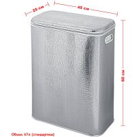 Корзина для белья Geralis KHH-B Croco Серебро, кант Хром, стандартная — фото 6, Корзины для белья