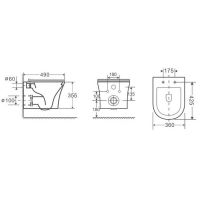 Унитаз Ceruttispa Adige Aria MW подвесной Белый матовый с сиденьем Микролифт арт-CT9245 — фото 9, Подвесные унитазы