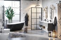 Товар: Душевая перегородка Excellent Fabrika 100x200 KAEX.4006.1000.LP профиль Черный стекло прозрачное - фото 3 Душевая перегородка Excellent Fabrika 100x200 KAEX.4006.1000.LP профиль Черный стекло прозрачное — фото 3, Душевые перегородки