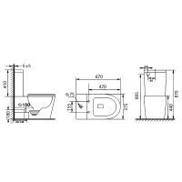 Унитаз компакт beWash Aldo BKBWT101670 Черный матовый с бачком и сиденьем Микролифт — фото 5, Унитазы