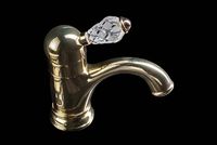 Товар: Смеситель для раковины Boheme Crystal 281-CRST Золото - фото 2 Смеситель для раковины Boheme Crystal 281-CRST Золото — фото 2, Смесители