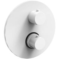 Смеситель для душа Paffoni Light LIQ019BO с термостатом Белый матовый — фото 1, Смеситель для душа