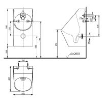 Писсуар Toto Public UWN926EBS#XW подвесной Белый — фото 4, Писсуары