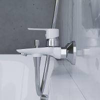 Смеситель для ванны Damixa Origin Elegance 841000000 Хром Белый — фото 6, Смесители