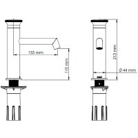 Смеситель для раковины Teska Arte Leo S E5519 Розовое золото — фото 6, Смесители для раковины