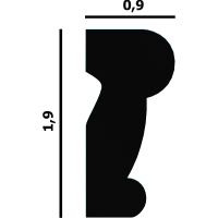 Молдинг Перфект P25 2000x19x9 мм — фото 2, Молдинги