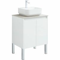 Тумба под раковину Aquanet Nova Lite 60 298847 подвесная Белая глянцевая — фото 7, Мебель для ванной