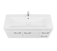 Тумба под раковину Aquaton Диор 120 1A110601DR010 подвесная Белая — фото 8, Тумбы под раковину