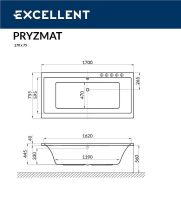 Товар: Акриловая ванна Excellent Pryzmat Slim 170x75 WAEX.PRY17S.RELAX.GL с гидромассажем - фото 8 Акриловая ванна Excellent Pryzmat Slim 170x75 WAEX.PRY17S.RELAX.GL с гидромассажем — фото 8, Ванны