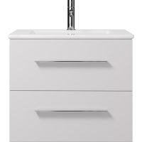 Тумба с раковиной Creto Ares 60 10-1161W+1161-001-0126 подвесная Белая — фото 1, Тумбы с раковиной