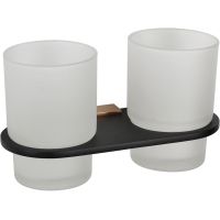 Стакан для зубных щеток Bemeta Galla 108110020 двойной Белый матовый — фото 1, Стаканы для зубных щеток