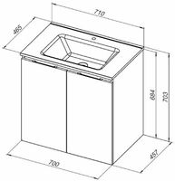 Товар: Тумба под раковину Aquanet Алвита New 70 303905 подвесная Белая матовая - фото 9 Тумба под раковину Aquanet Алвита New 70 303905 подвесная Белая матовая — фото 9, Мебель для ванной