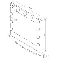 Товар: Зеркало Континент 800х700 ЗГП43 гримерное с подсветкой Черное с механическим выключателем - фото 13 Зеркало Континент 800х700 ЗГП43 гримерное с подсветкой Черное с механическим выключателем — фото 13, Зеркала в ванную комнату
