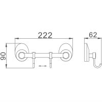 Товар: Вешалка для полотенец Haiba HB1615-2 Хром - фото 2 Вешалка для полотенец Haiba HB1615-2 Хром — фото 2, Крючки для полотенец
