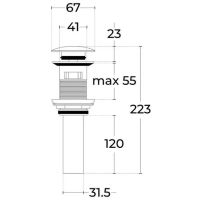 Товар: Донный клапан Sintesi SIN-VF-40GM click-clack Серый матовый - фото 5 Донный клапан Sintesi SIN-VF-40GM click-clack Серый матовый — фото 5, Донные клапаны