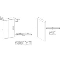 Душевой уголок Niagara Nova 100х90 NG-85-10TB-TB90-34 профиль Черный матовый стекло тонированное — фото 11, Душевые уголки