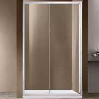 Душевая дверь Vincea Garda 160 VDS-1G160CL профиль Хром стекло прозрачное — фото 1, Раздвижные душевые двери