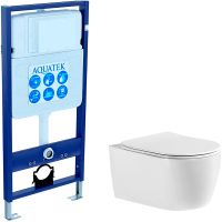 Комплект унитаза с инсталляцией Aquatek с сиденьем Микролифт арт-Set AQUATEK ЕВРОПА New cm — фото 2, Комплекты унитаз + инсталляция