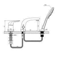 Товар: Смеситель на борт ванны Orange Otto M22-333ni Никель - фото 8 Смеситель на борт ванны Orange Otto M22-333ni Никель — фото 8, Смесители