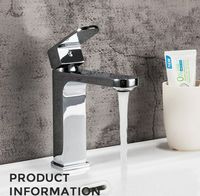 Смеситель для раковины Gappo G83 G1083 Хром — фото 2, Смесители для раковины