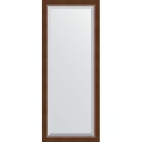 Зеркало Evoform Exclusive 152х62 с фацетом в багетной раме - Орех 65 мм арт-BY 1187 — фото 1, Зеркала в ванную комнату