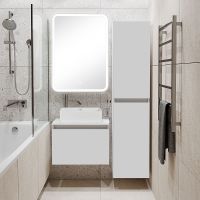 Тумба под раковину Runo Бари 60 00-00001473 подвесная Белая — фото 24, Тумбы под раковину